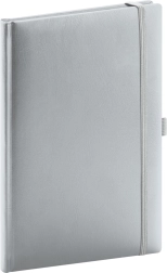 Cuaderno NOTIQUE Balacron, rayado, plateado 15 × 21 cm