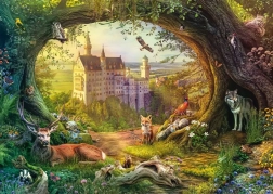Puzzle castillo de cuento de hadas y bosque mágico 1000 piezas SCHMIDT