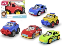 Abc coche rápido para los más pequeños 27 cm – set de coches de carreras y camiones (6 tipos)