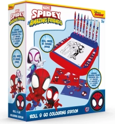 Soporte Spidey con láminas para colorear y colores