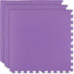 Alfombra de suelo de espuma Humbi 180 × 60, grandes puzzles de espuma impermeables, segura, 3 piezas, morada