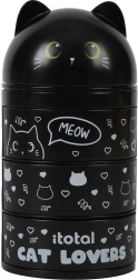 Organizador con cajones gato negro