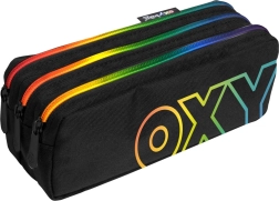 Estuche escolar tipo etui con tres cremalleras Rainbow