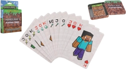 Cartas de juego de Minecraft en una caja metálica