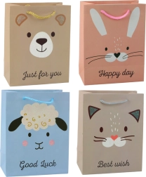 Bolsa de regalo de papel con animales