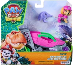 La Patrulla Canina Dino Movie Skye y el Dino Jet de rescate con figuras