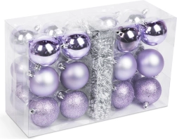Set de adornos navideños para el árbol, morado, 26 unidades