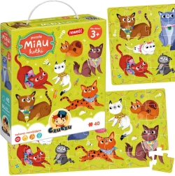 Puzzle CzuCzu MIAU gatitos, 40 piezas