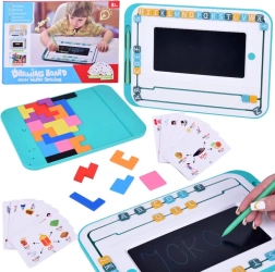 Set educativo 3 en 1: tableta LCD y tarjetas para aprender inglés