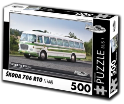 Puzle RETRO-AUTA Škoda 706 RTO autobús 500 piezas