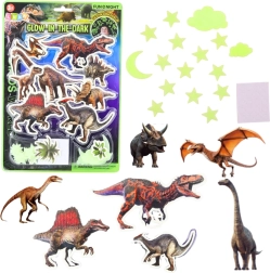 Pegatinas fluorescentes para pared – dinosaurios y estrellitas