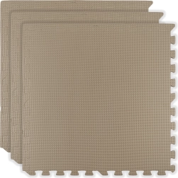 Alfombra de espuma HUMBI 180 × 60, grandes piezas de rompecabezas impermeables, segura para niños, 3 uds, beige claro