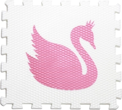 Minideckfloor cisne – blanco con cisne rosa