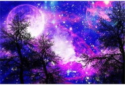 Pintura de diamantes Cielo violeta 30x40 cm