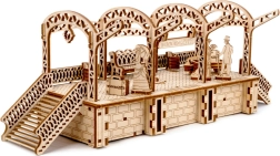 Puzle 3D de madera Estación de tren WOODEN CITY, 175 piezas