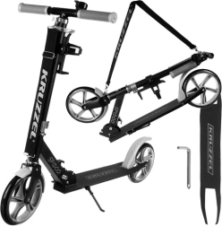 Patinete urbano plegable con ruedas grandes de 200 mm y freno de pie – Gris