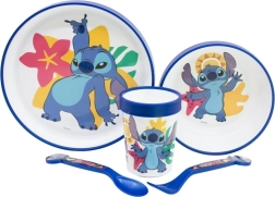 Juego de vajilla infantil 5 en 1 con motivo de Stitch