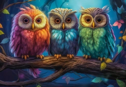 Puzzle Tres pequeñas lechuzas 260 piezas CASTORLAND
