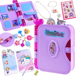 Diario secreto infantil con candado HAPPY MAGIC BOOK con pegatinas y accesorios