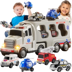Transportador de rescate Woopie con luces y sonidos, 5 piezas