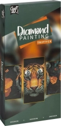 Pintura de diamantes en marco – tigre tríptico 40 × 20 cm + 30 × 20 cm