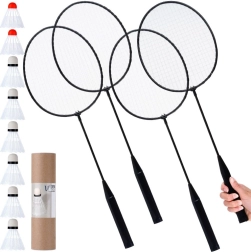 Juego de bádminton para 4 jugadores con 8 volantes, 61 cm