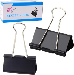Juego de clips de oficina de acero elástico negros 41 mm