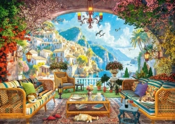 Puzzle RAVENSBURGER Vista de cuento al Mediterráneo, 1000 piezas