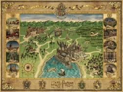 Puzzle HARRY POTTER mapa de Hogwarts 1500 piezas Ravensburger