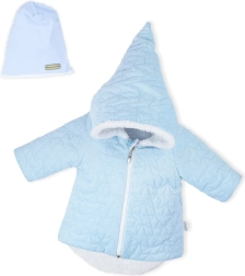Abrigo de invierno para bebé con gorro Nicol Kids Winter azul