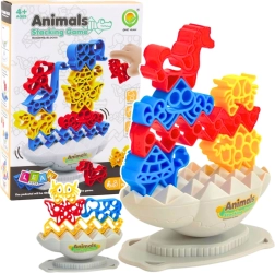 Juego de habilidades Torre de animales equilibrando Cubos de colores