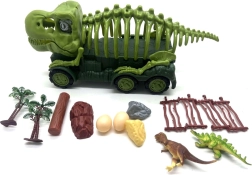 Coche con diseño de esqueleto de dinosaurio