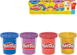 Play-Doh plastilina metálica con confeti, 4 recipientes