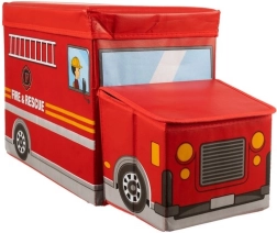 Caja textil para juguetes coche de bomberos