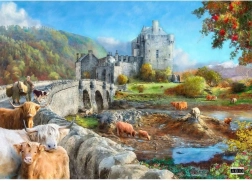 Puzzle Mañana en las Tierras Altas Escocesas 1000 piezas