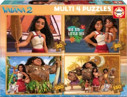 Puzzle EDUCA Vaiana 2 – set 4 en 1 (50, 80, 100, 150 piezas)