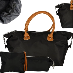 Bolsa de viaje multifuncional para cochecito para mamás – set – negra