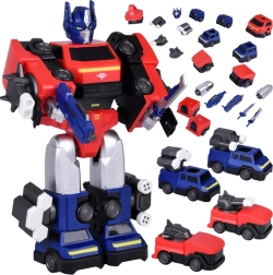 Robot transformable magnético 2 en 1: figura grande con accesorios