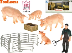 Zoolandia set de figuras de granja con crías y accesorios