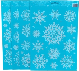 Lámina decorativa para ventana con copos de nieve y purpurina 20 × 30 cm (4 variantes)