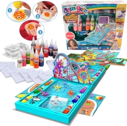 Aqua Gelz – gran set creativo Laguna, 12 geles de colores y moldes