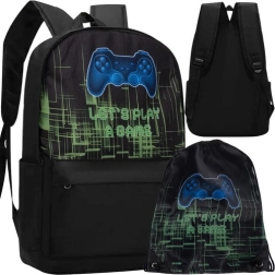 Mochila escolar gaming 22 l con bolsa KRUZZEL