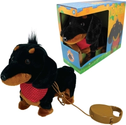Perrito de peluche Jonatán con correa
