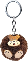 Llavero de madera Tigre con pompón