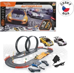 Pista de Carreras Racing Collection 560 cm con loopings y dos coches