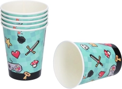 Vasos de papel para fiesta JUEGO 250 ml – set de 6 uds