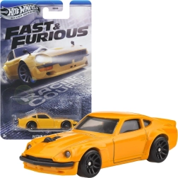 Hot Wheels Fast & Furious Datsun 240Z modelo amarillo 1:64, 6,5 cm