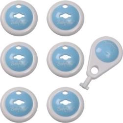 Protectores para enchufes BABY ONO, 6 uds, blancos