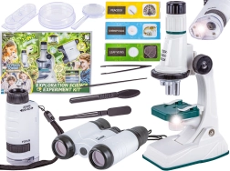 Set educativo científico 3 en 1: microscopio, telescopio y lupa de bolsillo hasta 1200×