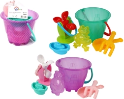 Set de plástico para arena y agua con cubo y molino en red 20 × 19 cm